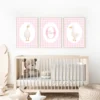 Conjunto de láminas infantiles Patitos Vichy rosa Conjunto de láminas infantiles Patitos Vichy rosa